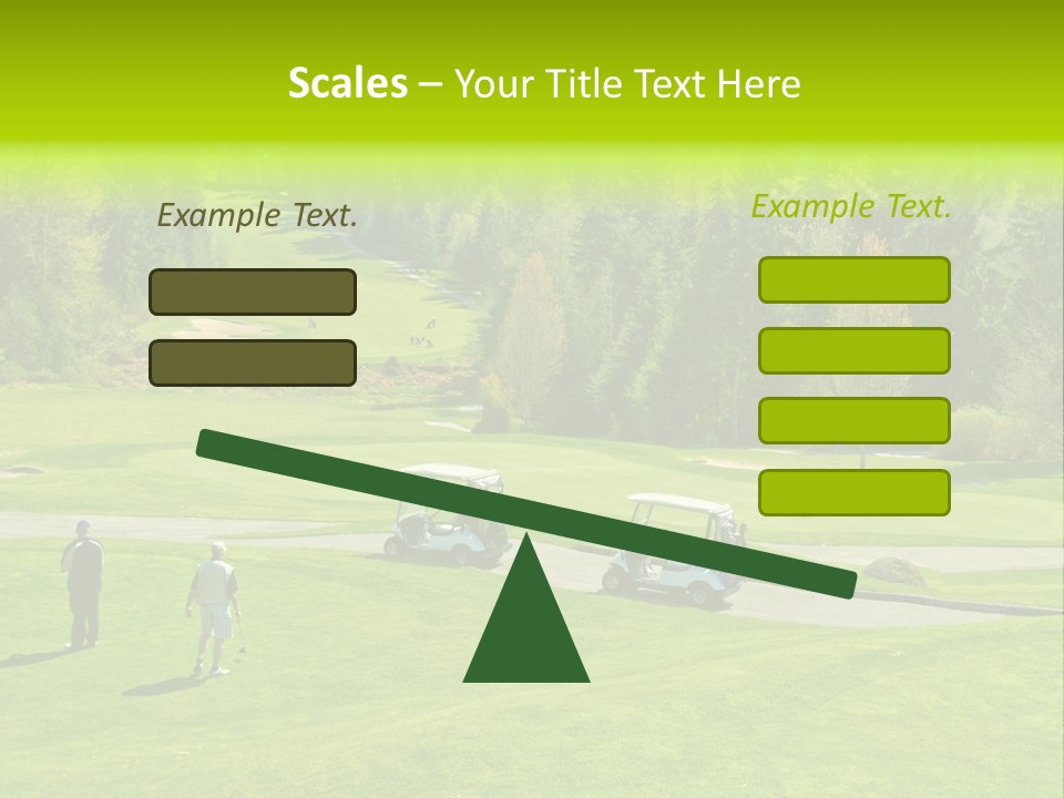 Playing Golf On The Fields PowerPoint Template