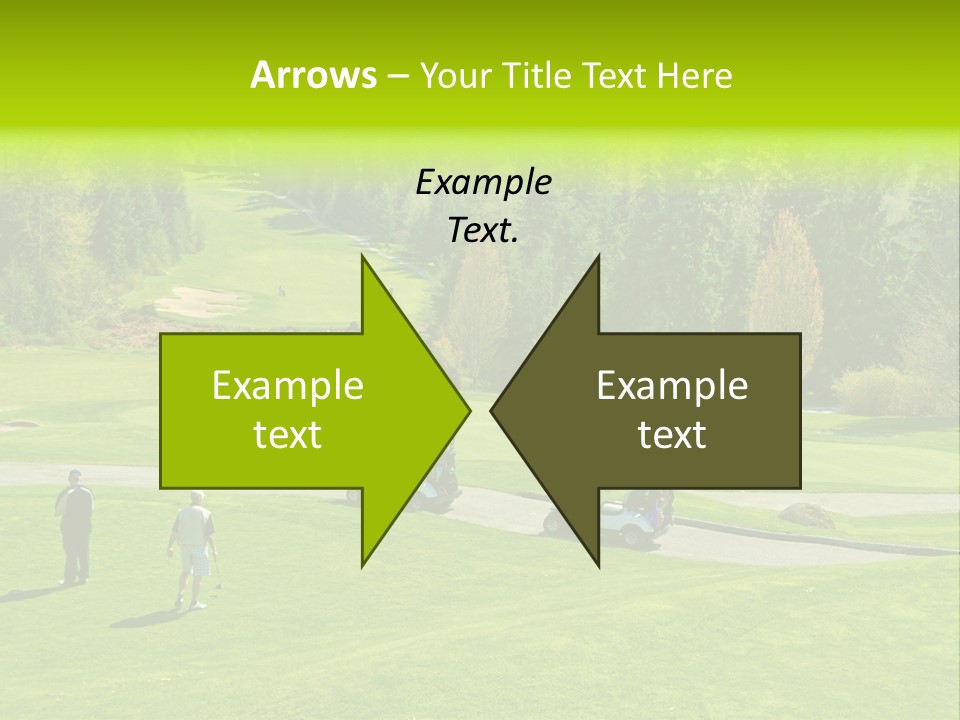 Playing Golf On The Fields PowerPoint Template