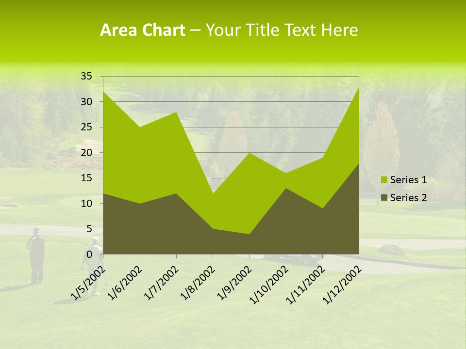 Playing Golf On The Fields PowerPoint Template