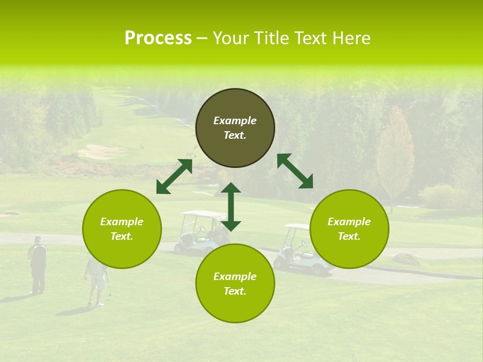 Playing Golf On The Fields PowerPoint Template