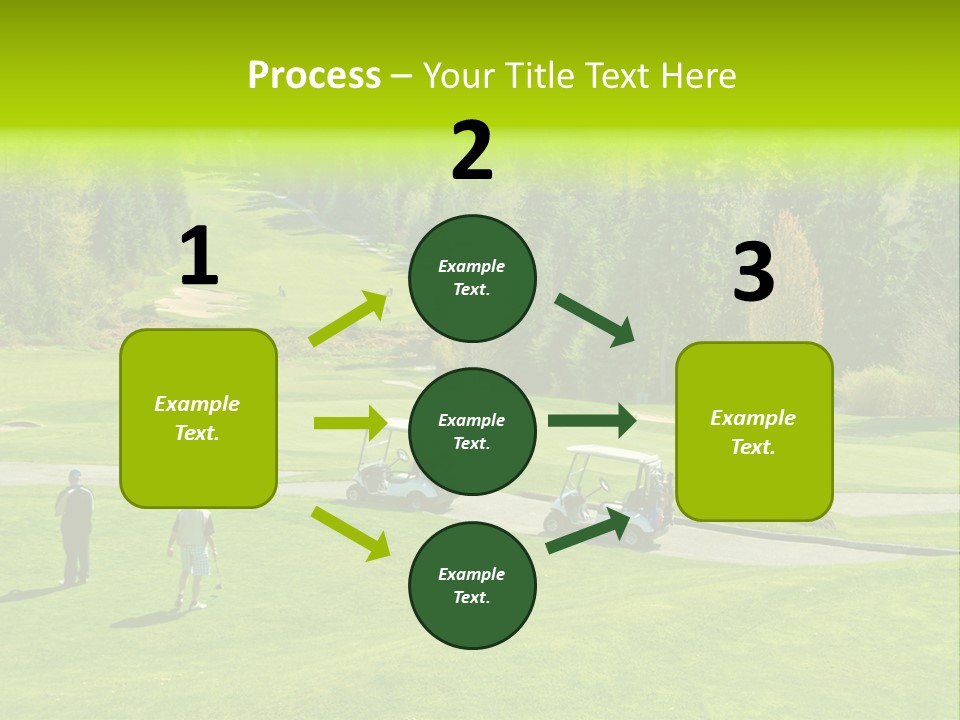 Playing Golf On The Fields PowerPoint Template