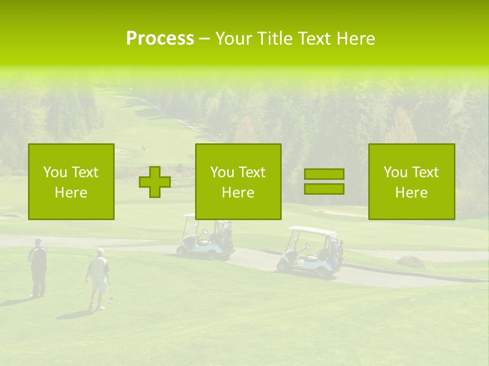 Playing Golf On The Fields PowerPoint Template