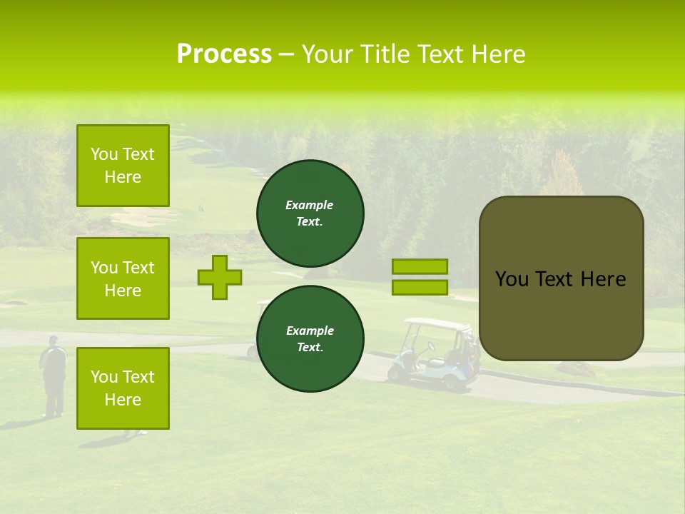 Playing Golf On The Fields PowerPoint Template