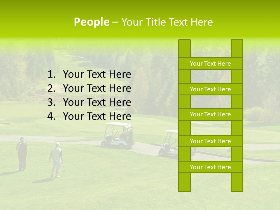 Playing Golf On The Fields PowerPoint Template