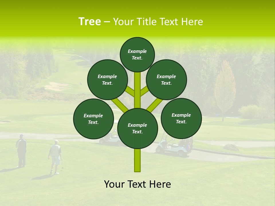 Playing Golf On The Fields PowerPoint Template