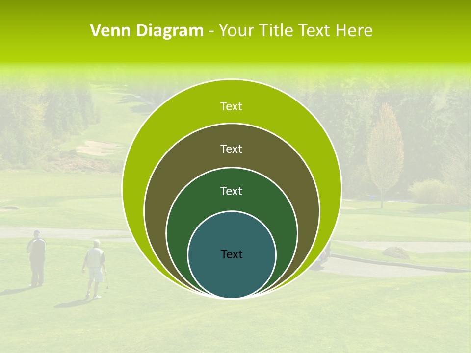 Playing Golf On The Fields PowerPoint Template