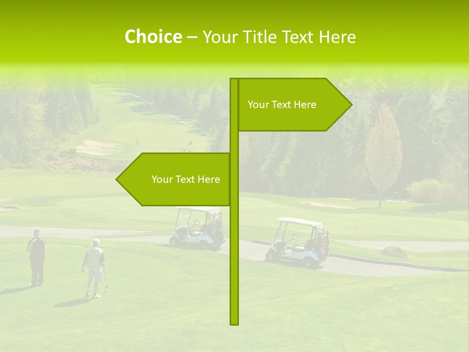 Playing Golf On The Fields PowerPoint Template