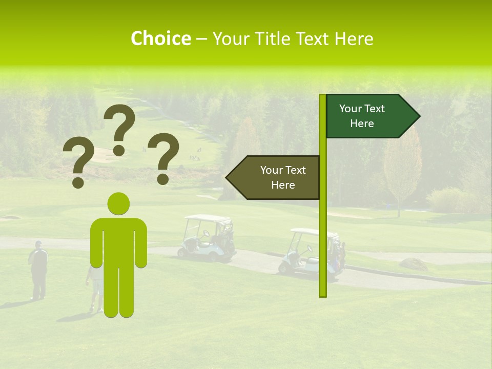 Playing Golf On The Fields PowerPoint Template