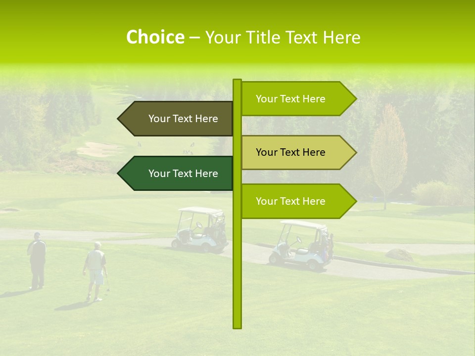 Playing Golf On The Fields PowerPoint Template