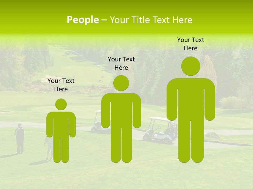 Playing Golf On The Fields PowerPoint Template