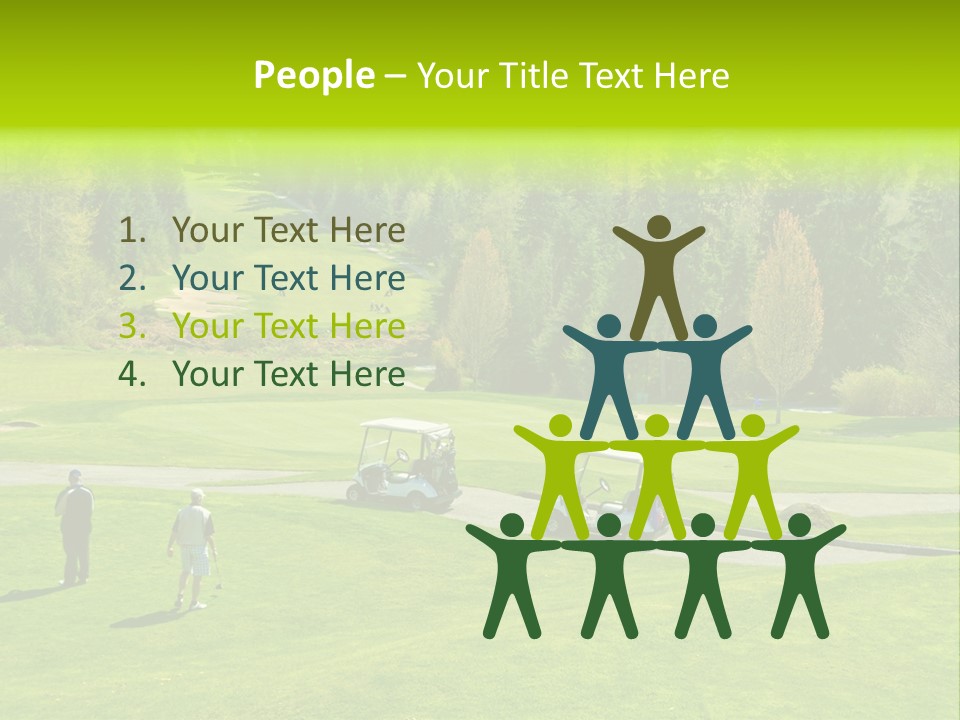 Playing Golf On The Fields PowerPoint Template