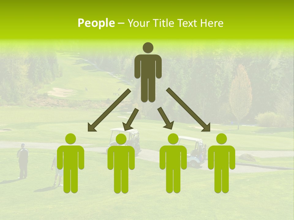 Playing Golf On The Fields PowerPoint Template