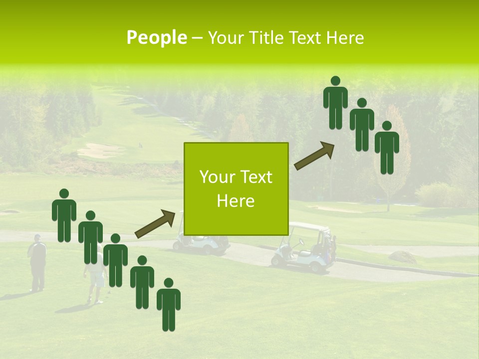 Playing Golf On The Fields PowerPoint Template