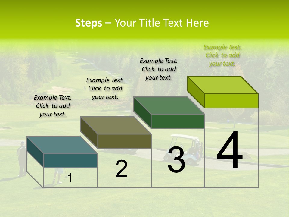 Playing Golf On The Fields PowerPoint Template