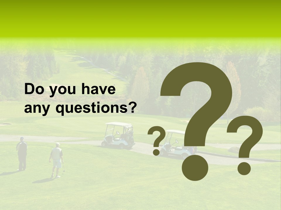 Playing Golf On The Fields PowerPoint Template