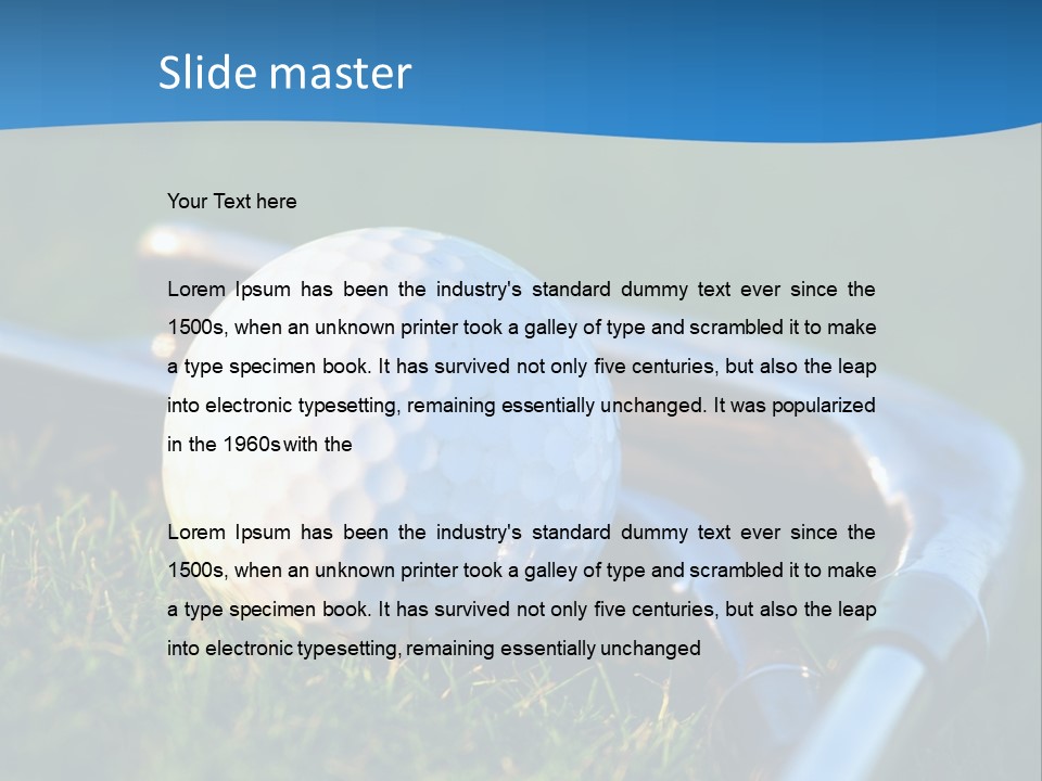 Golf Ball PowerPoint Template