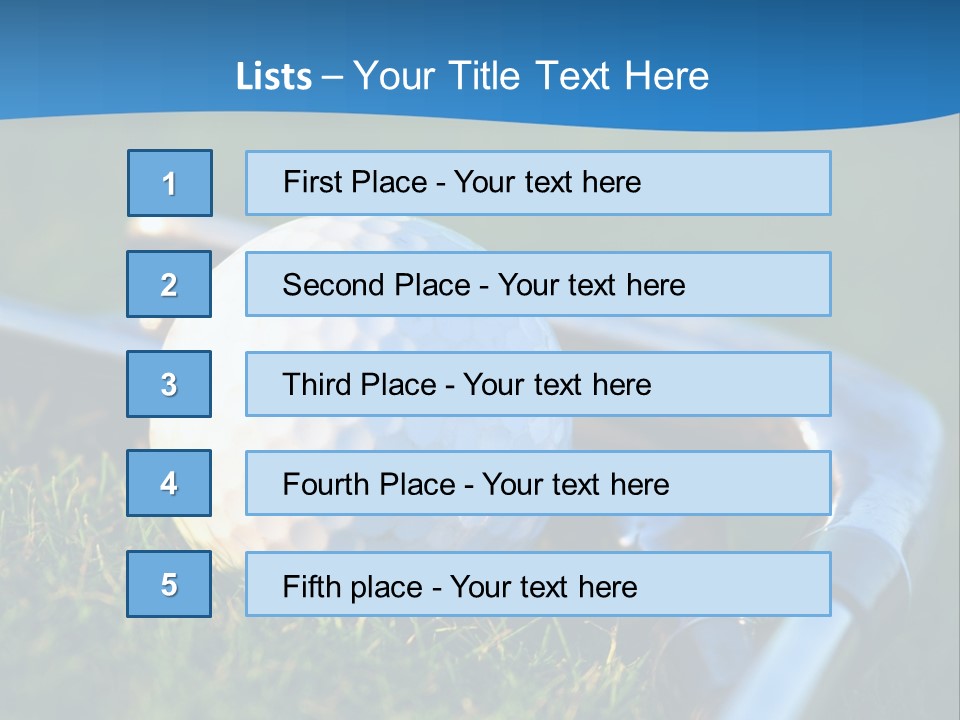 Golf Ball PowerPoint Template
