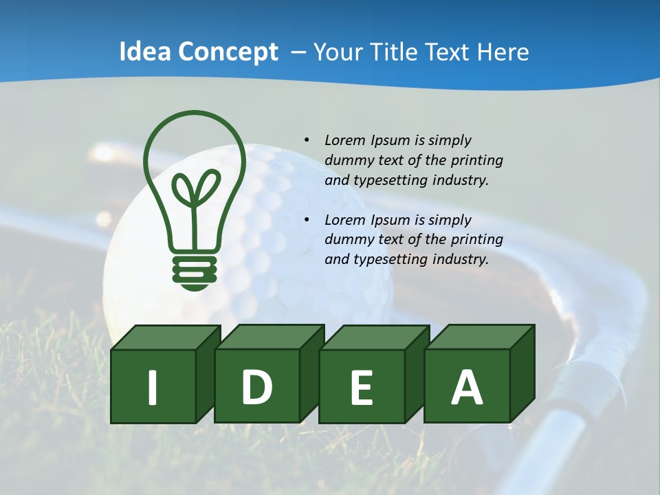 Golf Ball PowerPoint Template