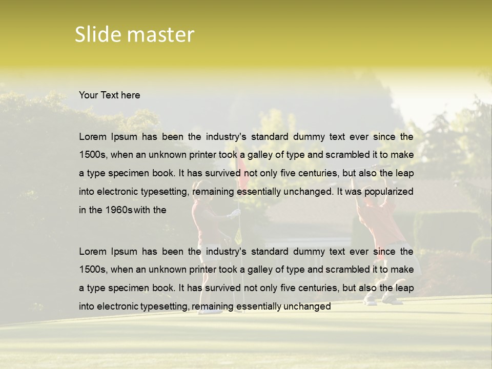 Forget In The Hole. Golf PowerPoint Template