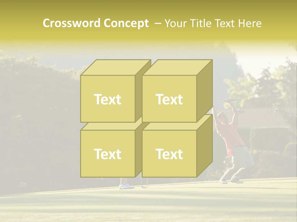 Forget In The Hole. Golf PowerPoint Template