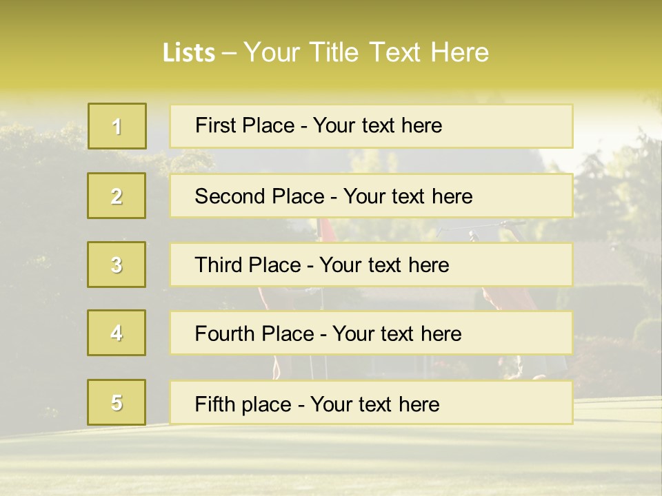Forget In The Hole. Golf PowerPoint Template
