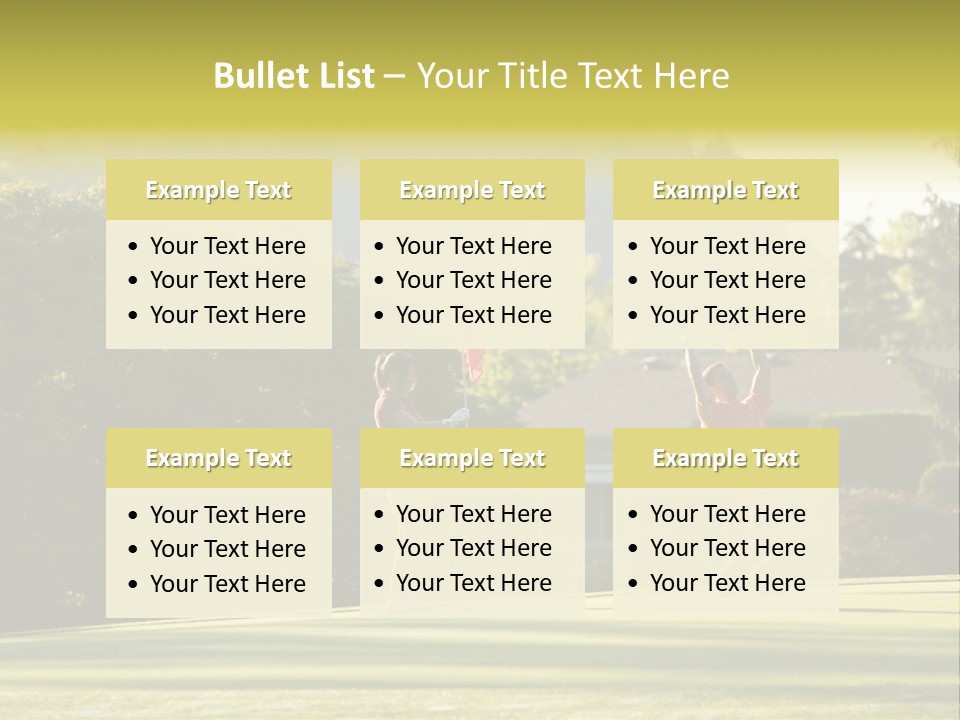 Forget In The Hole. Golf PowerPoint Template