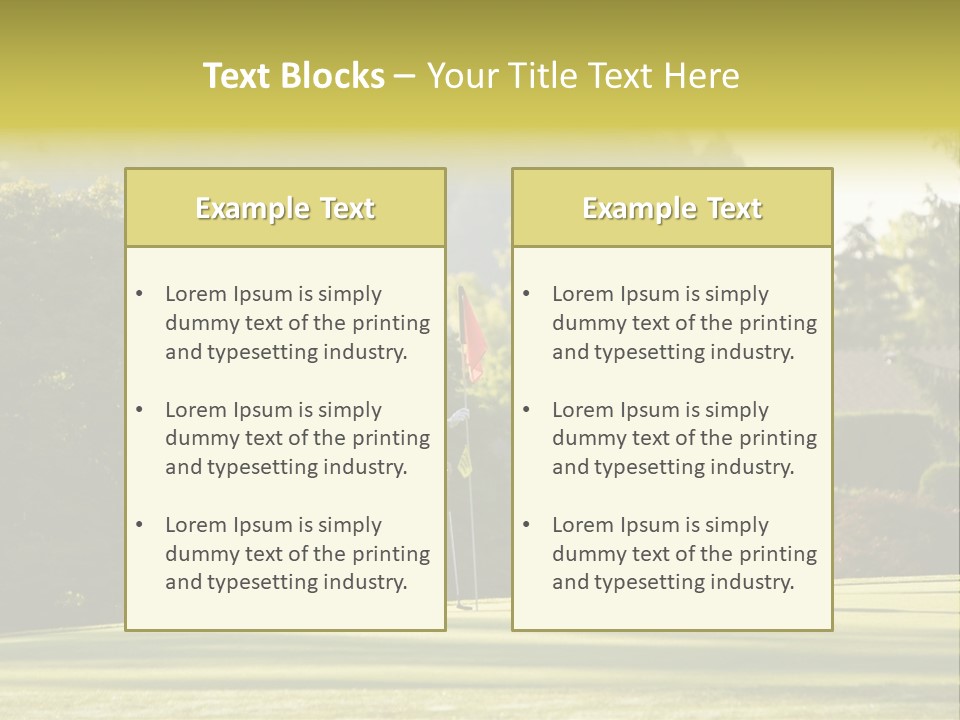 Forget In The Hole. Golf PowerPoint Template
