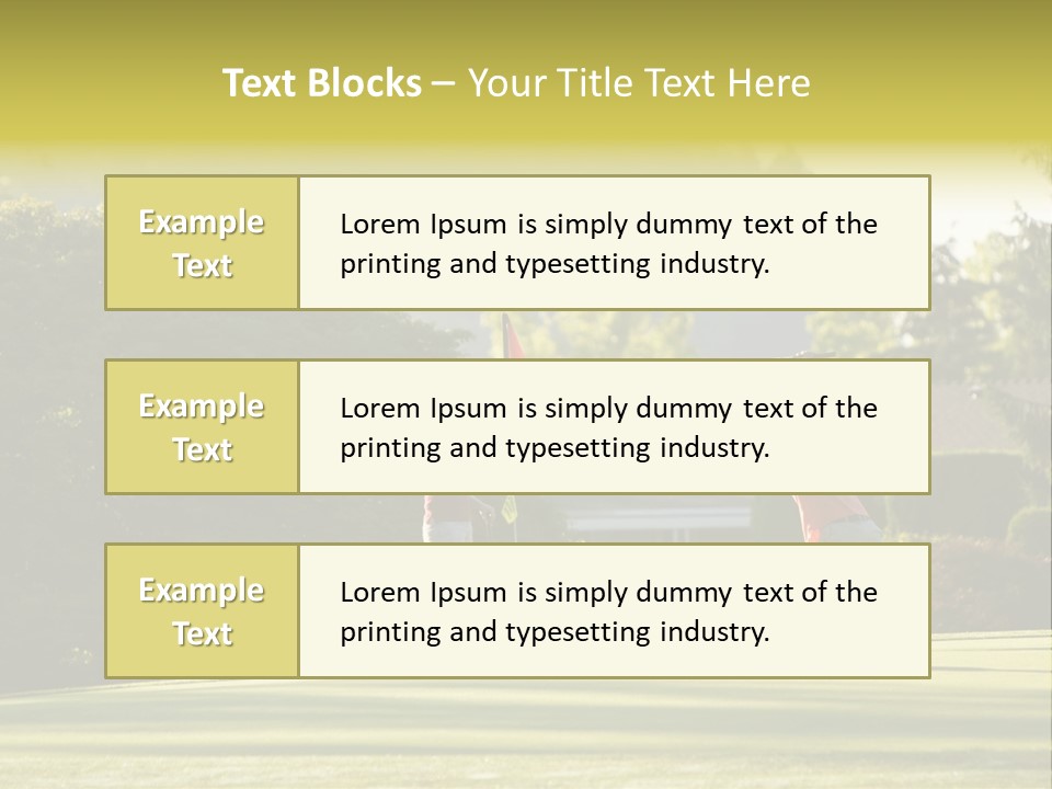 Forget In The Hole. Golf PowerPoint Template