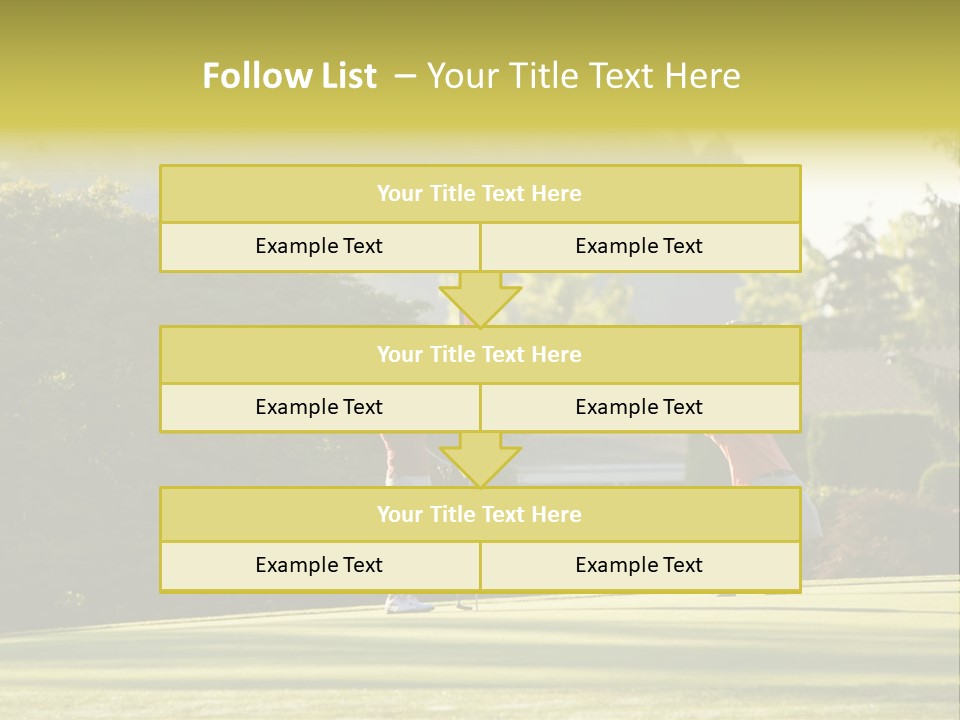 Forget In The Hole. Golf PowerPoint Template