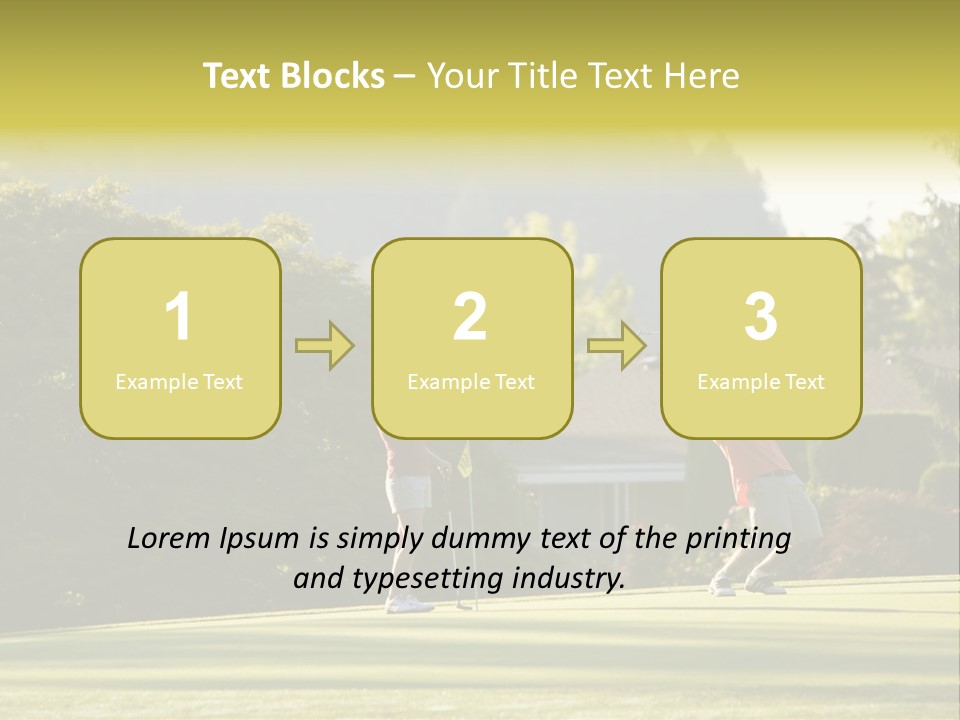 Forget In The Hole. Golf PowerPoint Template