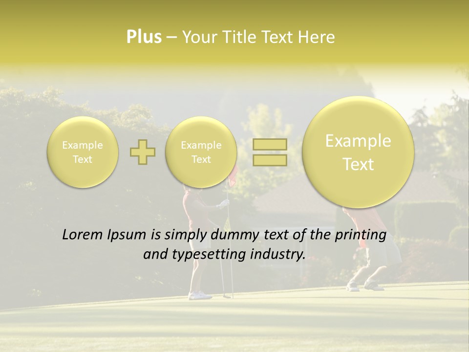 Forget In The Hole. Golf PowerPoint Template