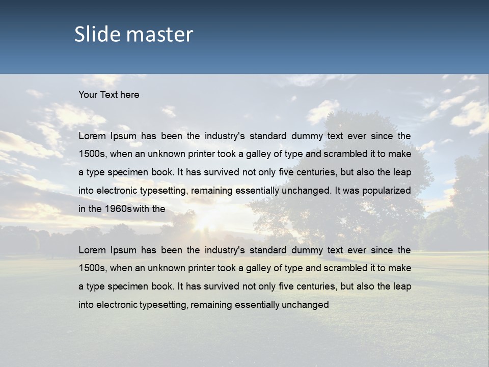 Sunrise Through The Trees PowerPoint Template