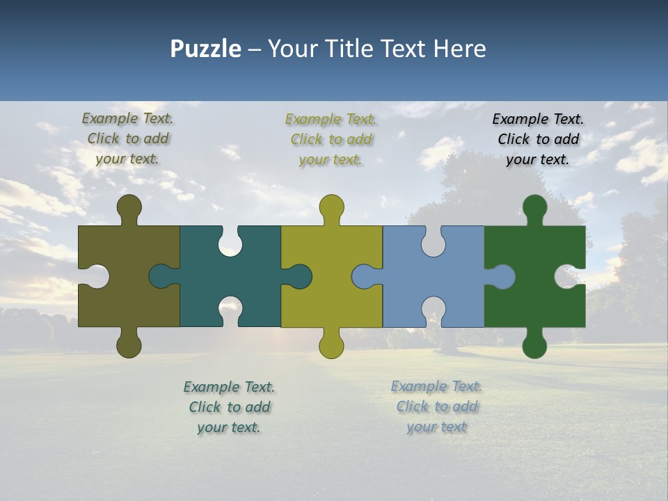 Sunrise Through The Trees PowerPoint Template