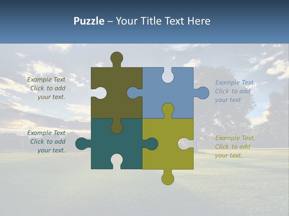 Sunrise Through The Trees PowerPoint Template