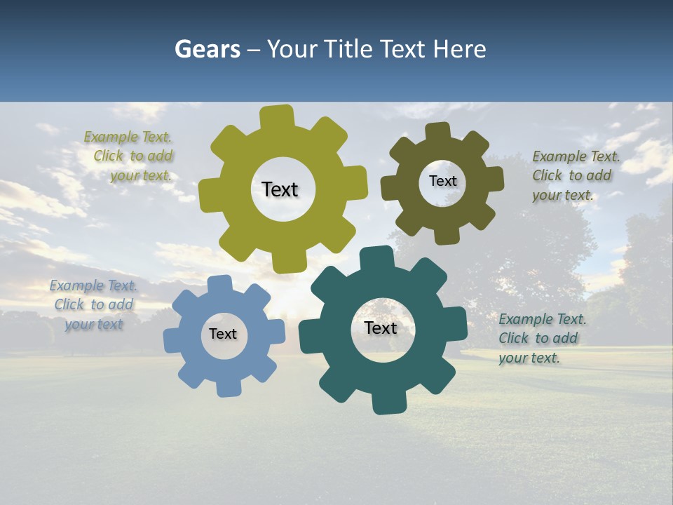 Sunrise Through The Trees PowerPoint Template