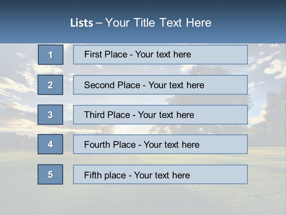 Sunrise Through The Trees PowerPoint Template