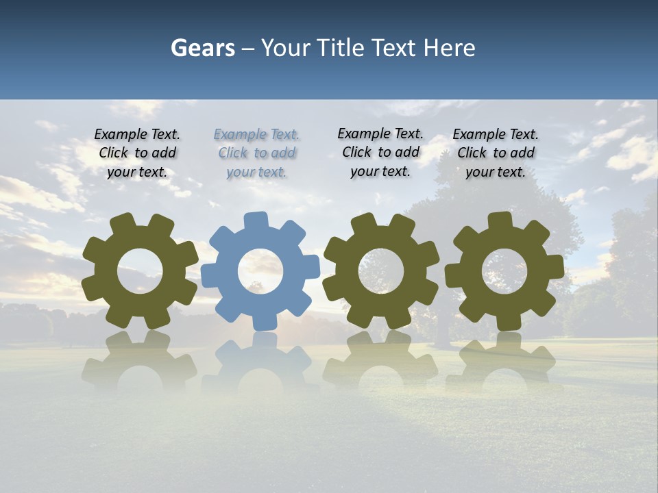 Sunrise Through The Trees PowerPoint Template