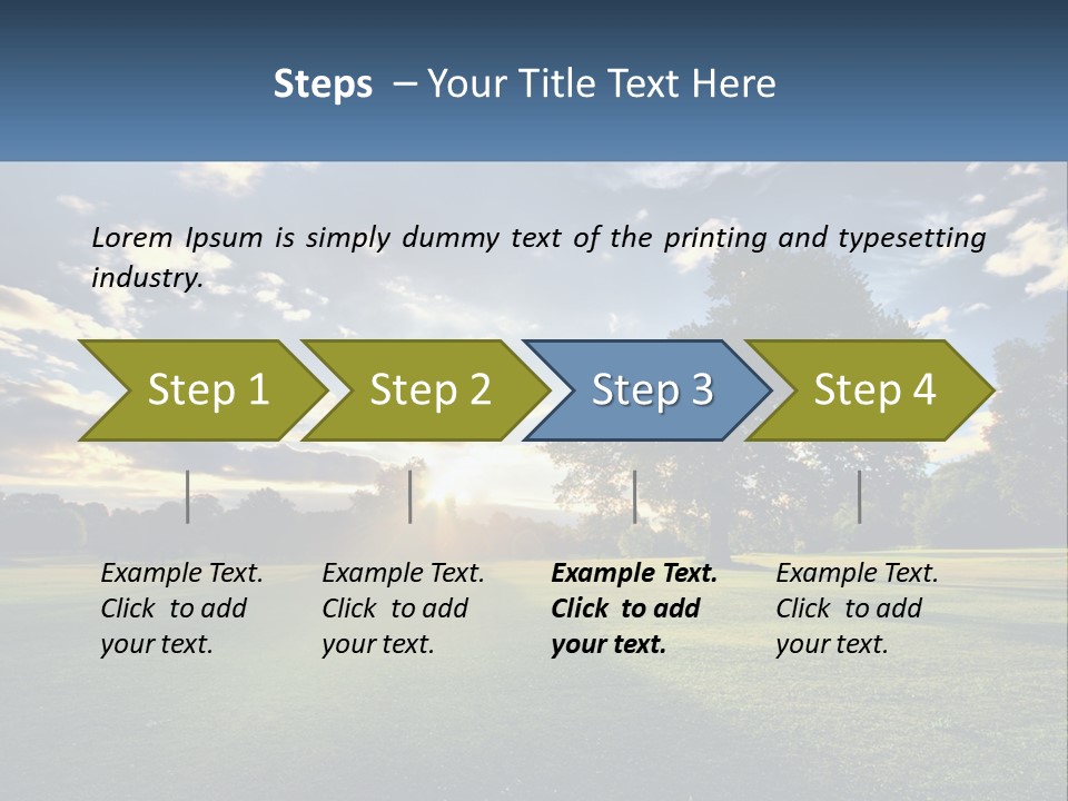 Sunrise Through The Trees PowerPoint Template