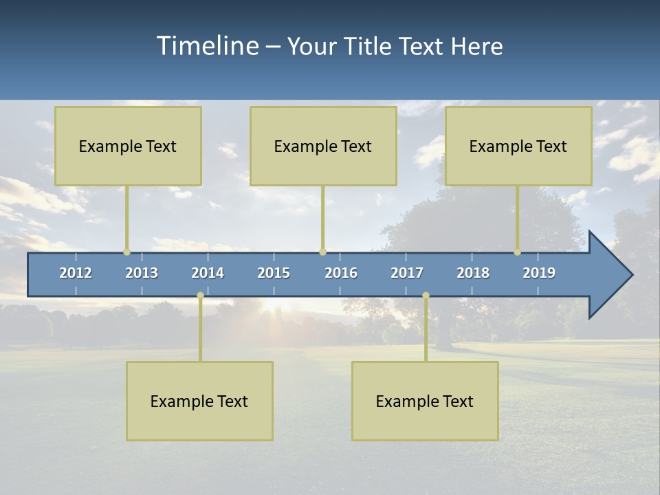 Sunrise Through The Trees PowerPoint Template