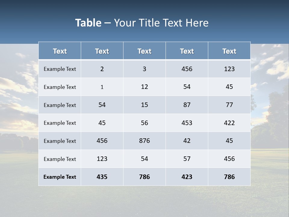 Sunrise Through The Trees PowerPoint Template