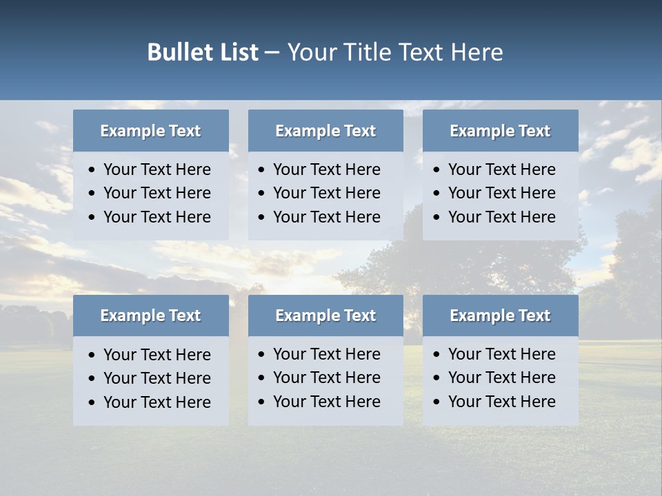 Sunrise Through The Trees PowerPoint Template