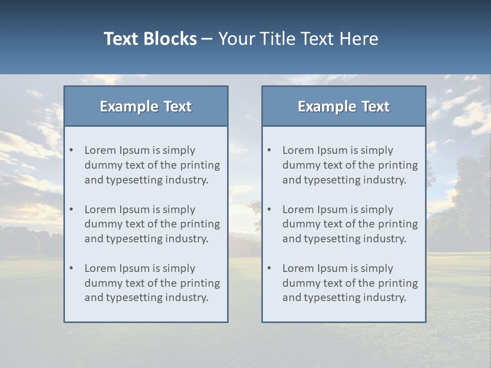 Sunrise Through The Trees PowerPoint Template