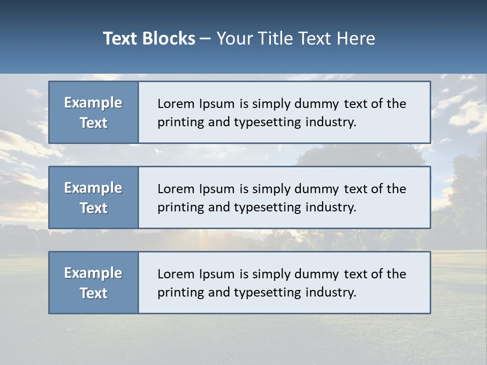 Sunrise Through The Trees PowerPoint Template