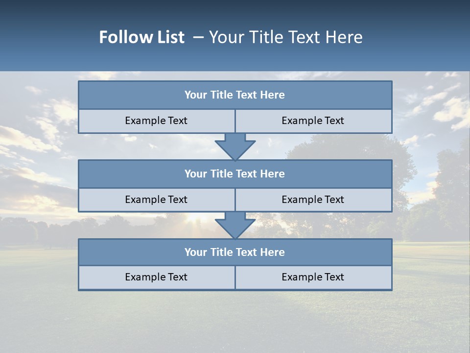 Sunrise Through The Trees PowerPoint Template