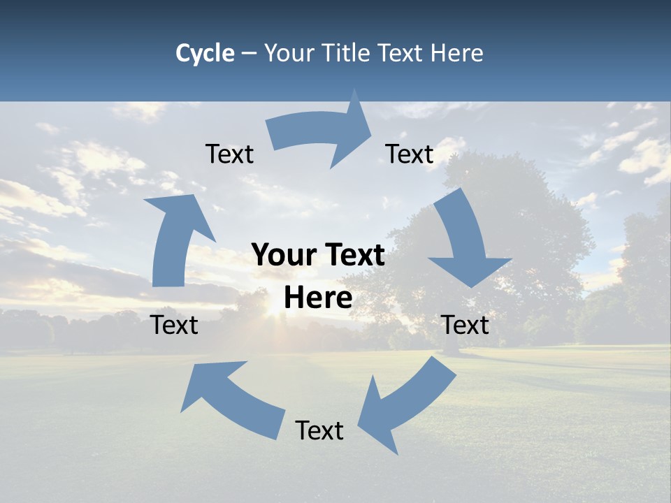 Sunrise Through The Trees PowerPoint Template