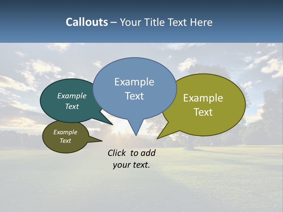 Sunrise Through The Trees PowerPoint Template