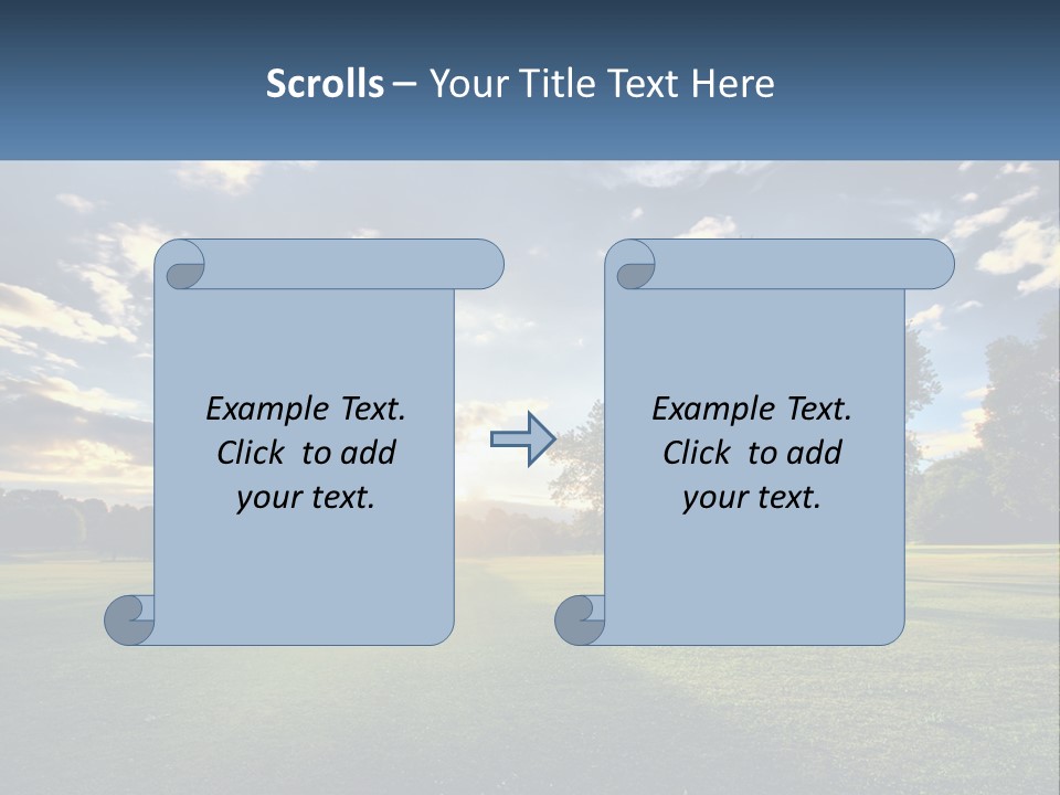 Sunrise Through The Trees PowerPoint Template