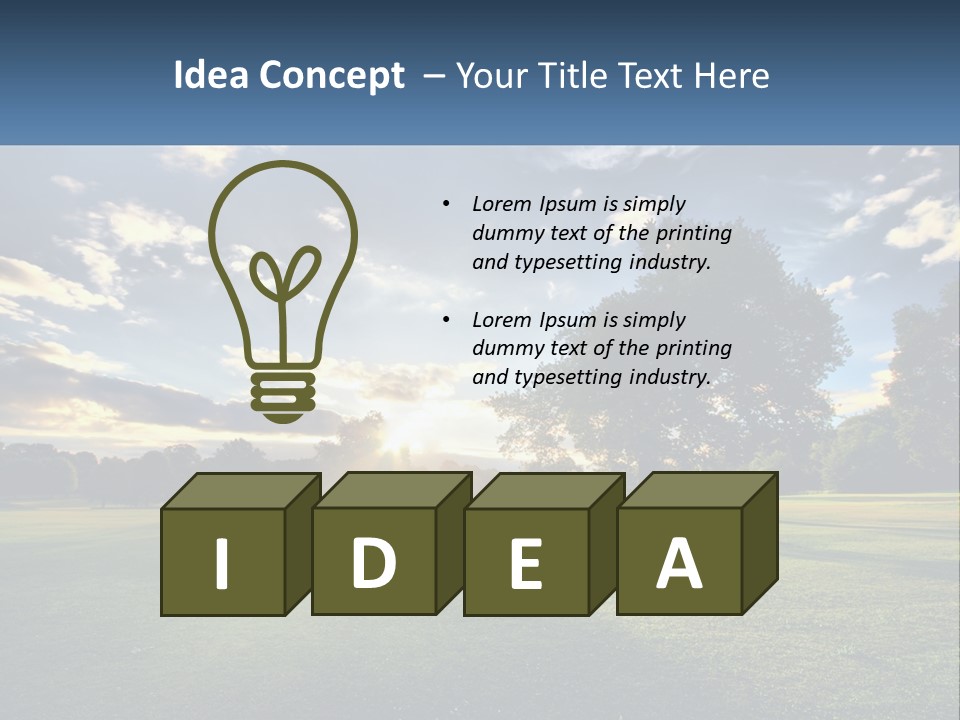 Sunrise Through The Trees PowerPoint Template
