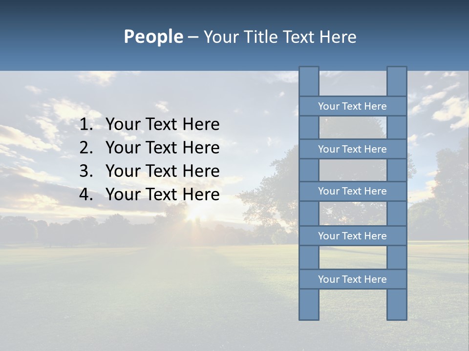 Sunrise Through The Trees PowerPoint Template