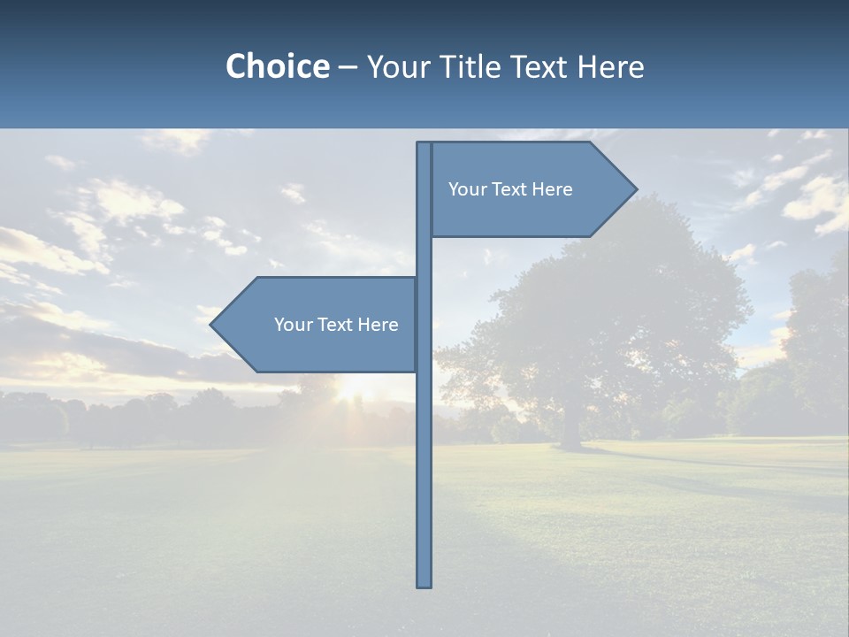 Sunrise Through The Trees PowerPoint Template